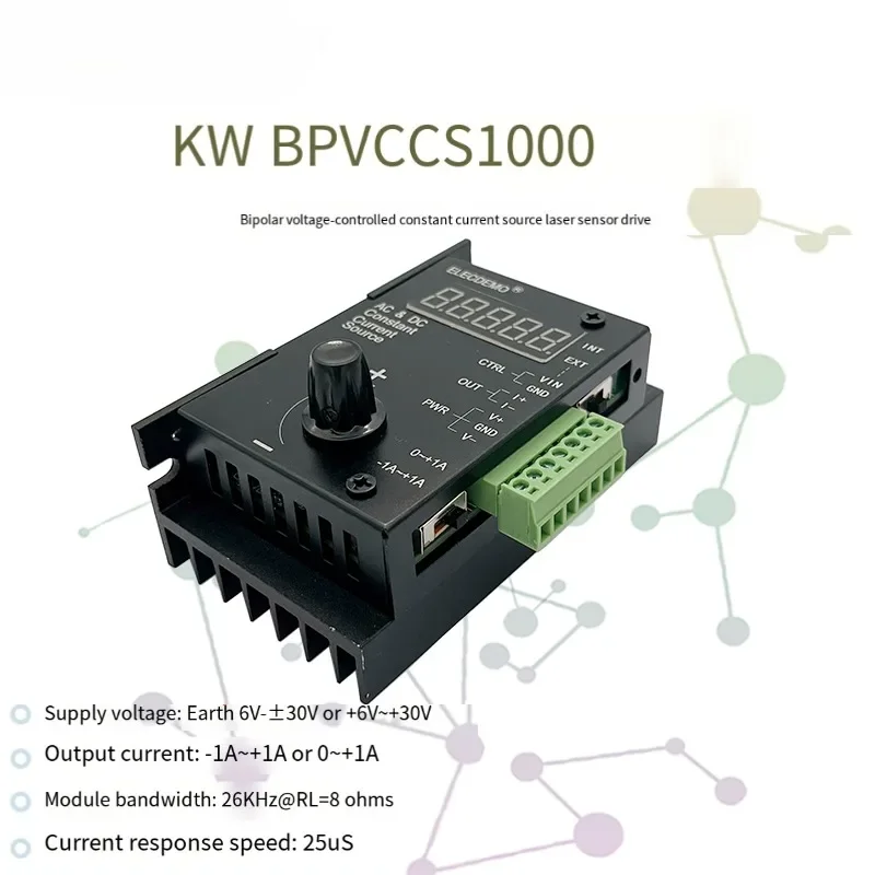 Voltage-controlled constant current source plus or minus 1A AC/DC current source Laser sensor drive