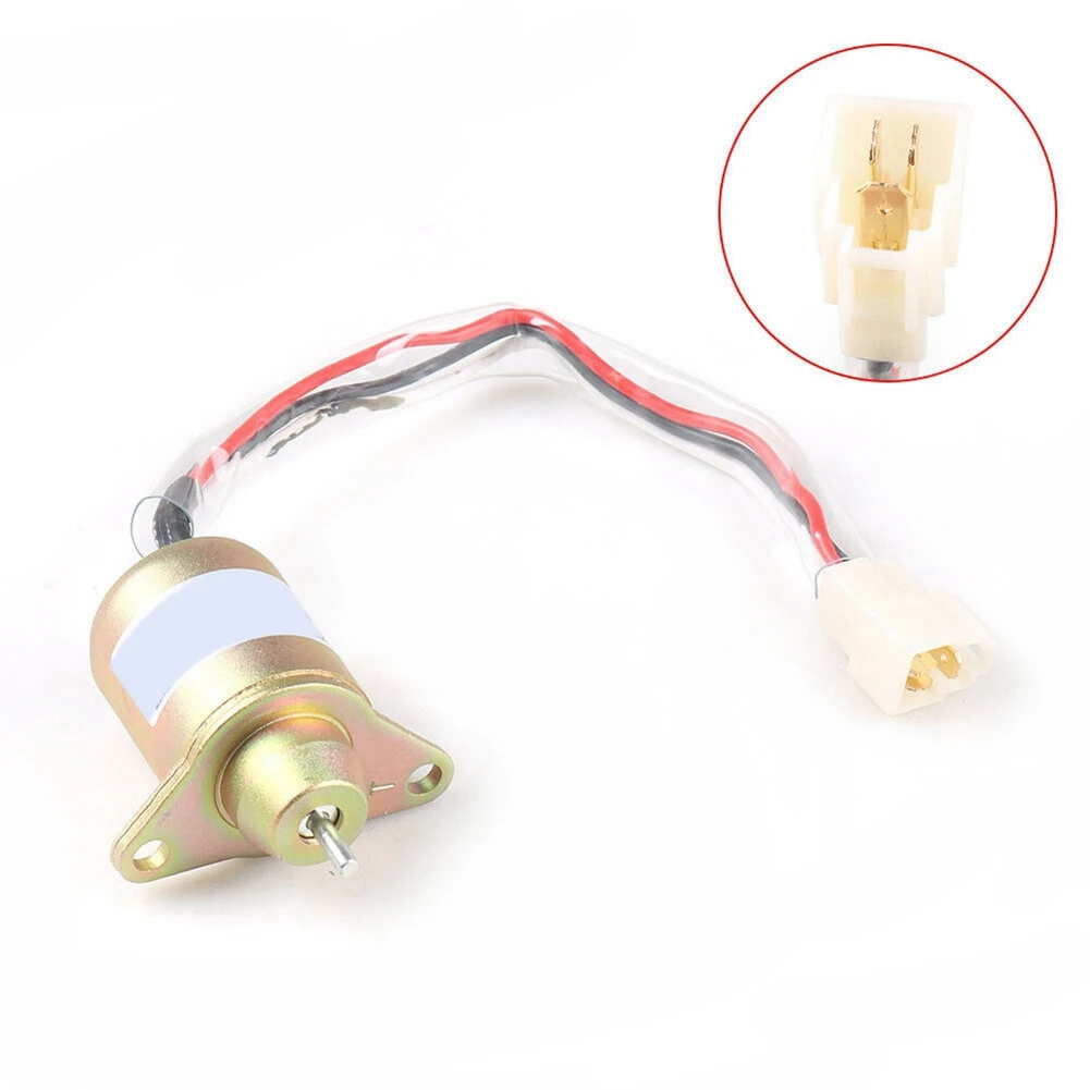 2X 12V apagado de combustible del motor válvula solenoide apagado para Yanmar 119653-77950-AT64