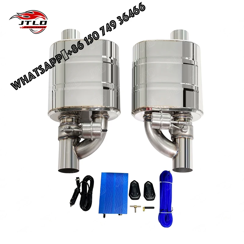

New Style Universal Exhaust Muffler 63mm/76mm Vacuum Valve Remote Control 304/201 Stainless Steel Performance Parts for Car
