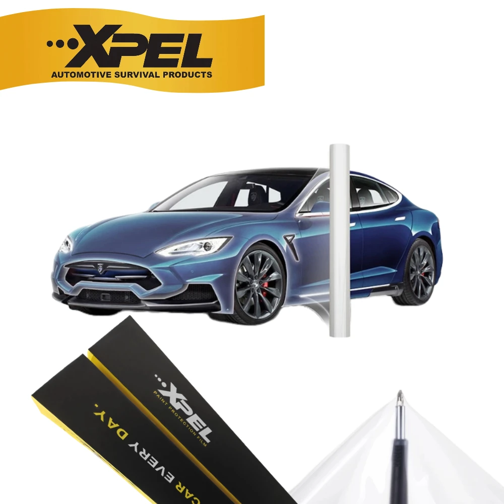 

XPEL прозрачная глянцевая защитная пленка для автомобильной краски, высококачественный материал для кожи носорога, устойчивый к царапинам, защищает ваш автомобиль