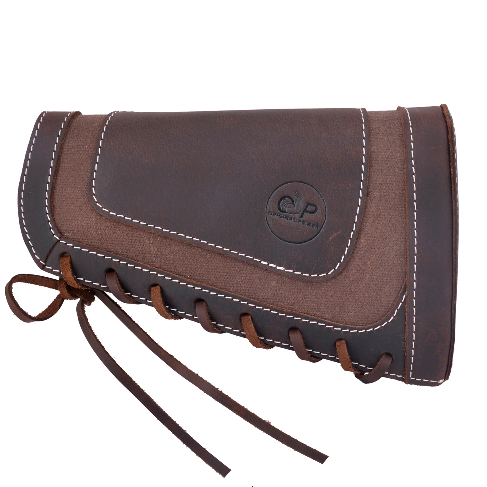 Vntage Leather Canvas Rifle Buttstock Gun Cartridge Ammo Holder Canvas Ammo Carrier Pouch For .308 .30-06 .45-70 .40-65 3
