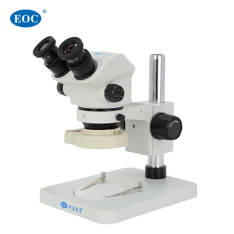 EOC microscope 7x-50x Zoom Metal Big Base 100mm long working distance High definition Phone Repair Stereo Binocular Microscope