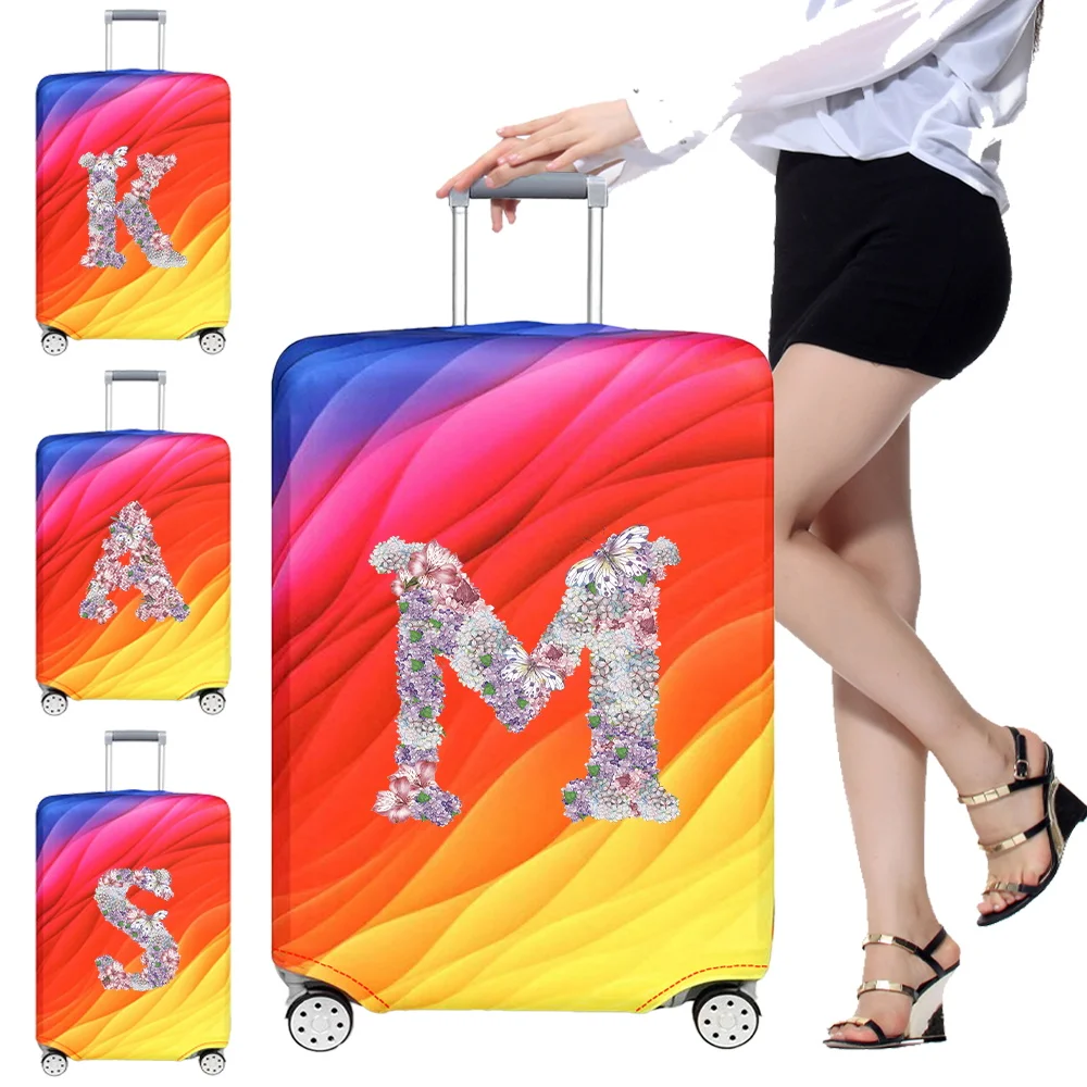 

Elastic Fabric Luggage Cover Suitcase Cover Printing Rose Flower Series Dust-Proof for 18-32inch Baggage Case Protective