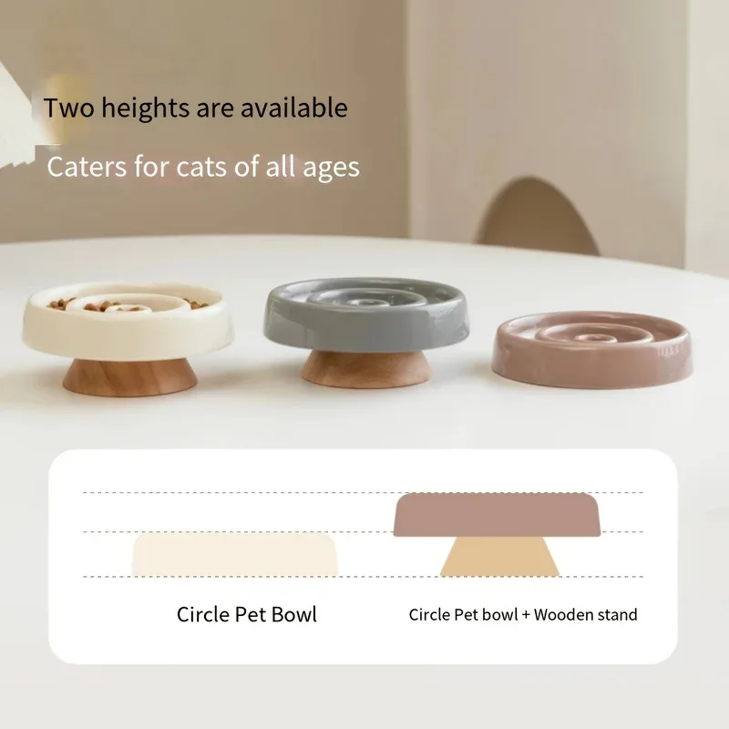 Ciotola in ceramica per mangiatoia lenta per animali domestici - Design anti-Gadping, piatto per alimenti puzzle adatto per cani e gatti