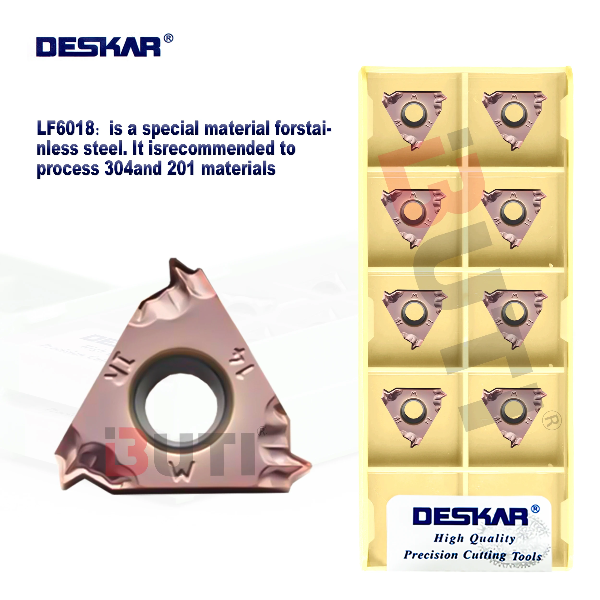 

DESKAR 100% Original Threading Tool 16IRH 11W 14W LF6018 Series Quality CNC lathe Proces Cutting Tool Part Thread Cutting Insert