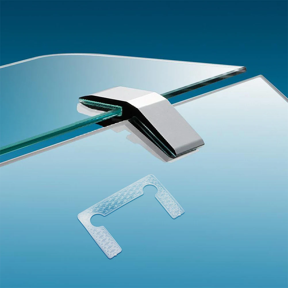 

20pcs Clear Rubber Hinge Gaskets Bathroom Clip Shower Door Replacement Parts Transparent Soft Gasket Pads Glass Door Hinges