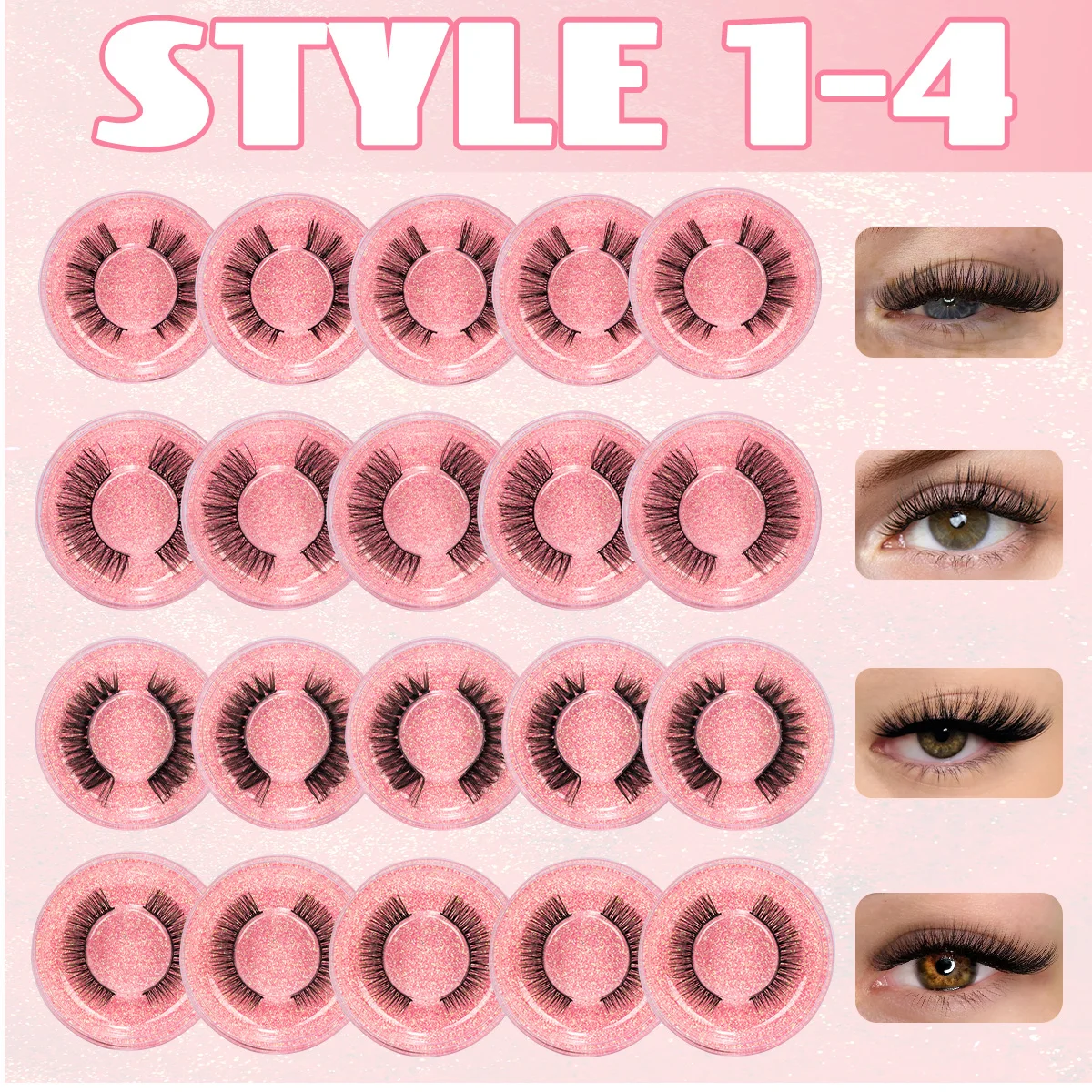 SEXYSHEEP 20 ペアミンクまつげ卸売 3D ミンクまつげナチュラルミンクまつげミックススタイルつけまつげメイクアップバルク