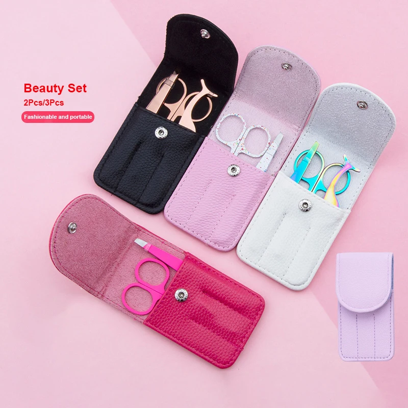 3 pçs pinças de remoção de pêlos de sobrancelha clipe de cílios de aço inoxidável profissional conjunto de pinças de sobrancelha ponta ferramentas de maquiagem