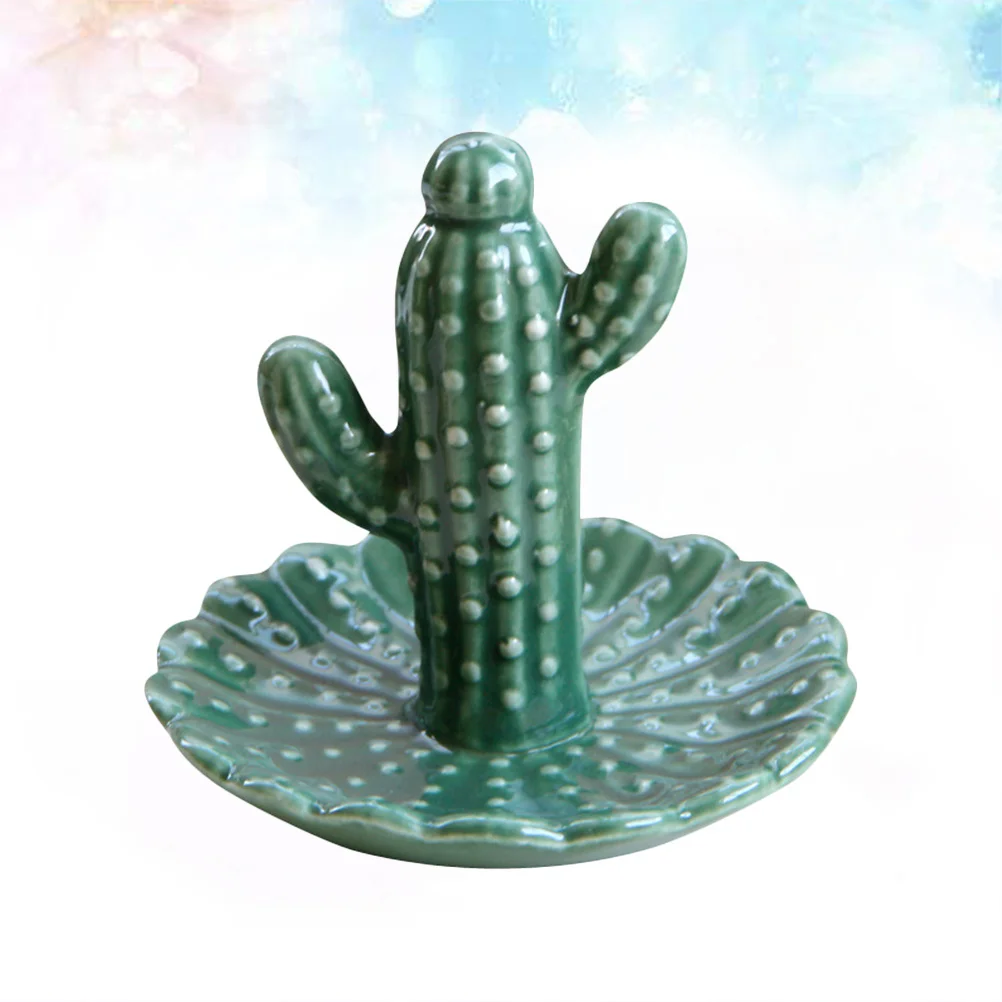 

Cactus Jewelry Tray Ceramic Dish Bracelet Holder for Decor Ring Dishes Trays Storage