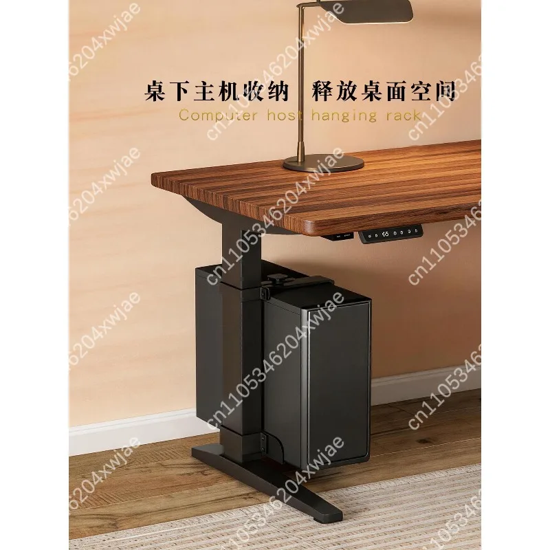 Height Adjustable Desk Computer Host Bracket Hanging Chassis Mount Holder Under Desk PC Tower Support Rack