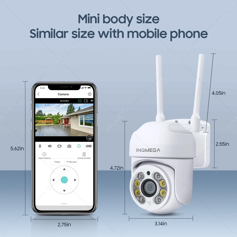 Imagem -02 - Inqmega-câmera ip sem Fio Wifi Monitor de Segurança Interior em Casa Sistema de Vídeo de Rede Inteligente Áudio em Dois Sentidos Cam de Visão Noturna hd 4mp