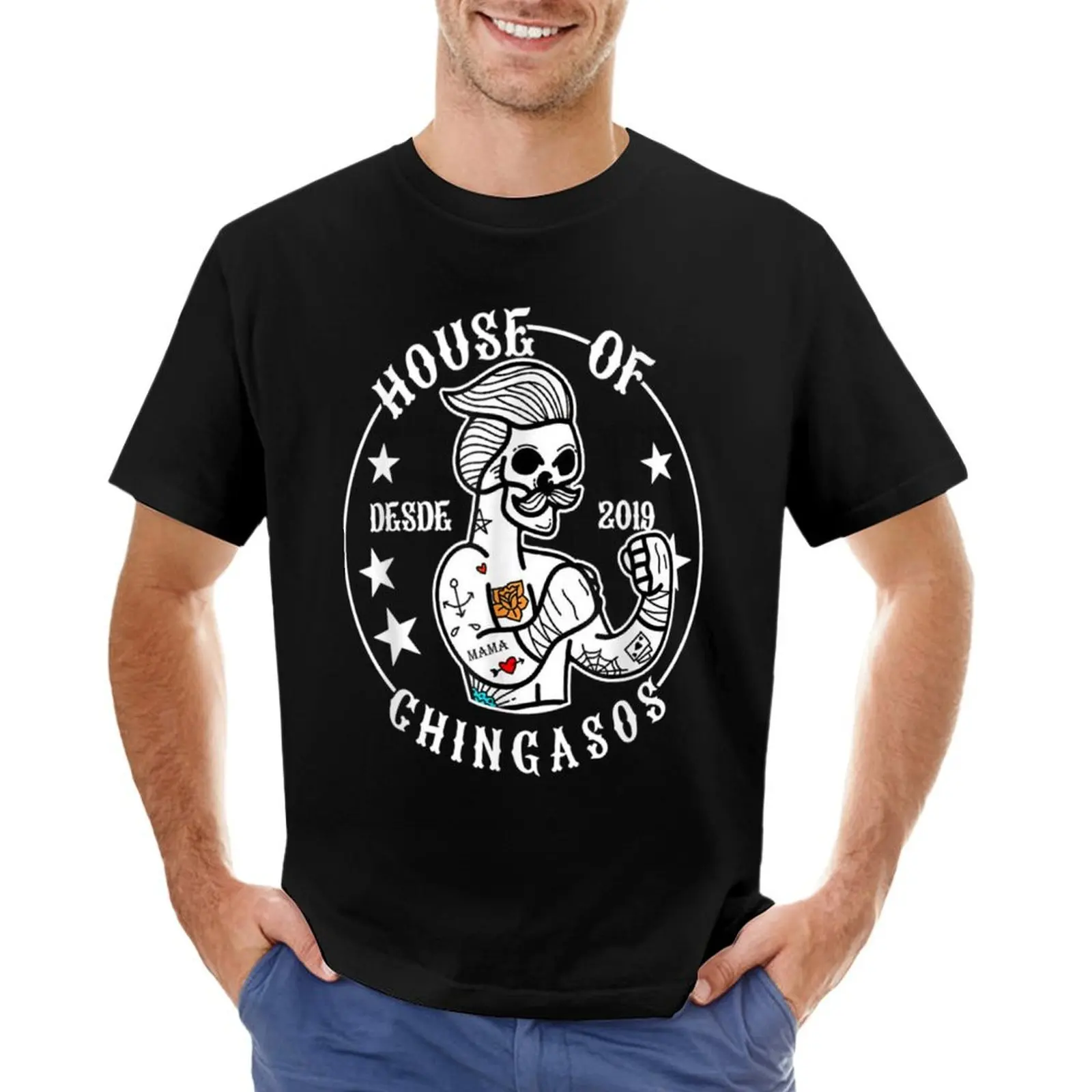 House Of Desde 2019 Chingasos Boxing Vintage T-Shirt plain for a boy boys animal print vintage graphic tee outfits for men