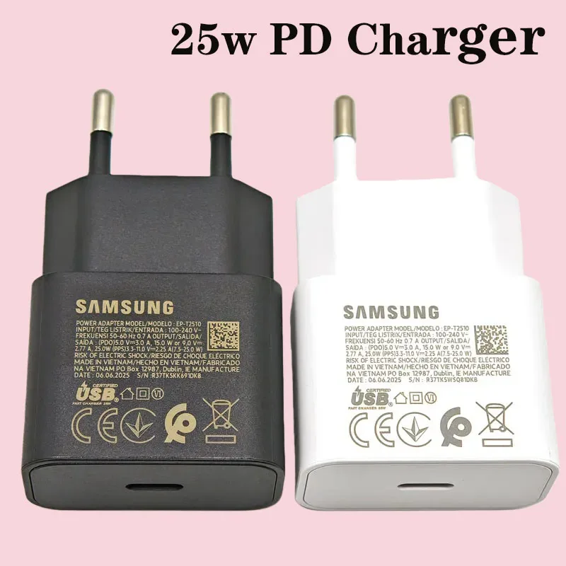 EP-T2510 سامسونج 25 واط الاتحاد الأوروبي شاحن PD سوبر سريع محول الشحن 1/2 متر نوع C كابل ل غالاكسي Z فليب أضعاف 7 6 5 4 3 S25 الترا A25 #1