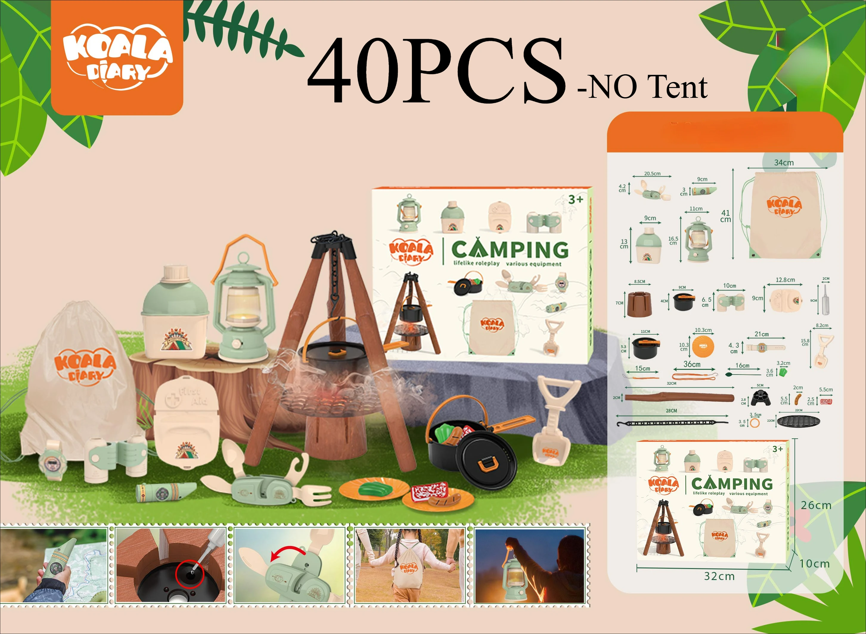 Générique Kit d'Exploration pour | Tenue de Camping avec Casquette | Costumes pour pour Randonnée, Chasse au Trésor, Jungle, Fête, Visite, Nature