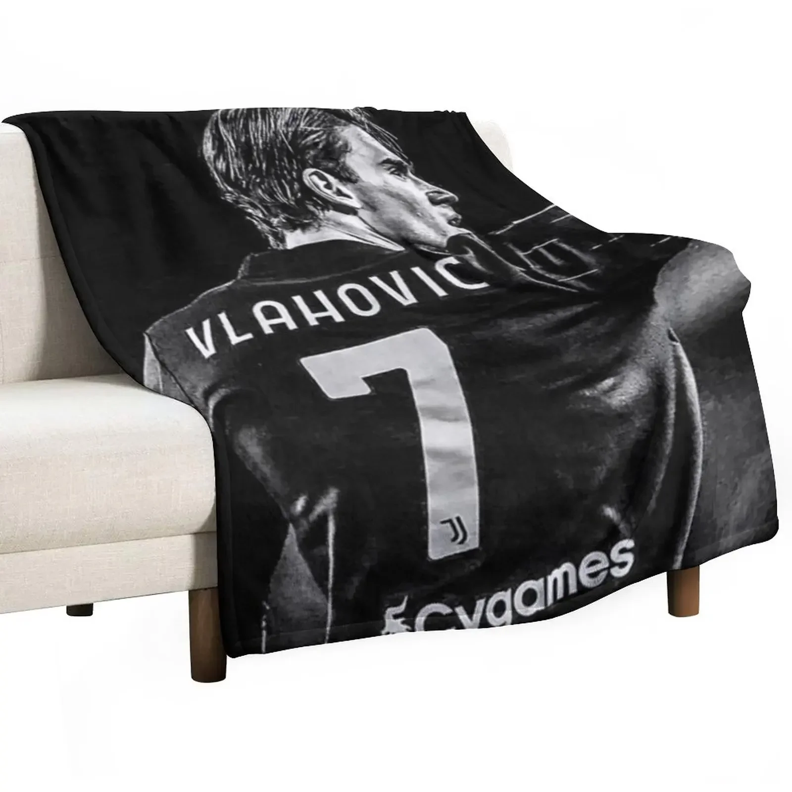 vlahovic Throw Blanket Retros blankets and throws Furrys Plush Blankets