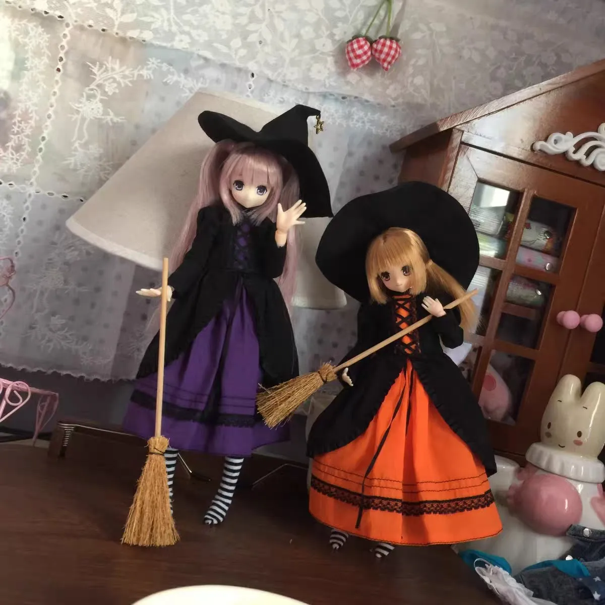 Dula Doll Clothes Pointed Hat Witch Outfit for Blythe Landazz Landoudou Azone Ob24 Ob22 Doll