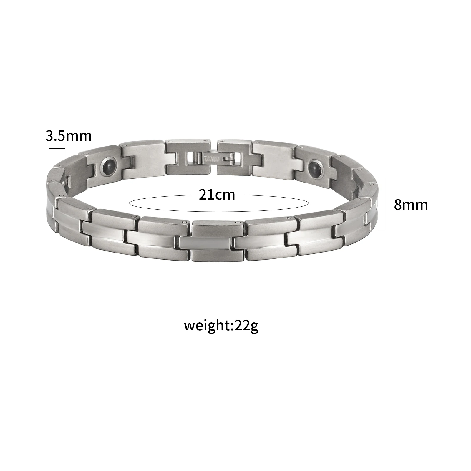 Wollet Titanium Magnetic Bracelet for Women Men Magnetic Hematite Embedded Adjustable Bracelets Jewelry Gift