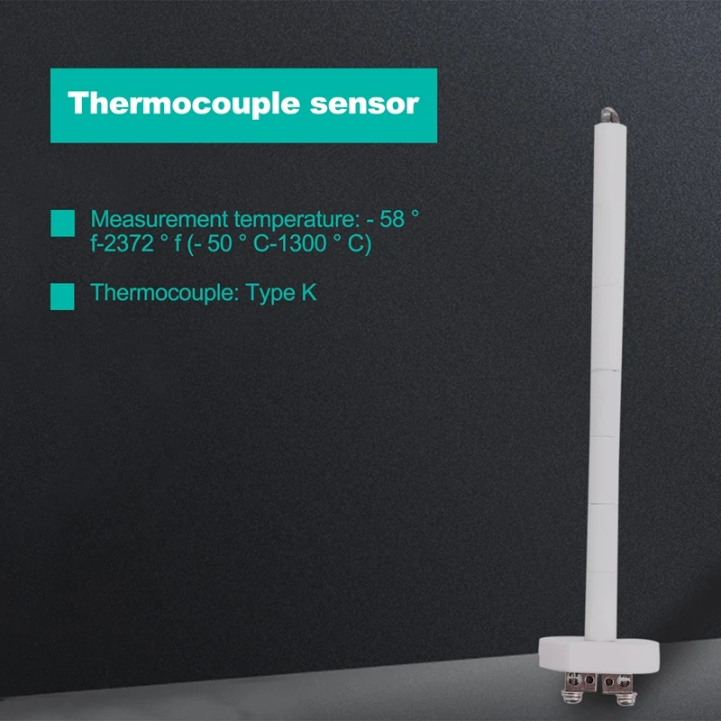 ●High Temperature K Type Thermocouple Sensor For Ceramic Kiln Furnace 2372 Fahrenheit 1300 Degree -B119
