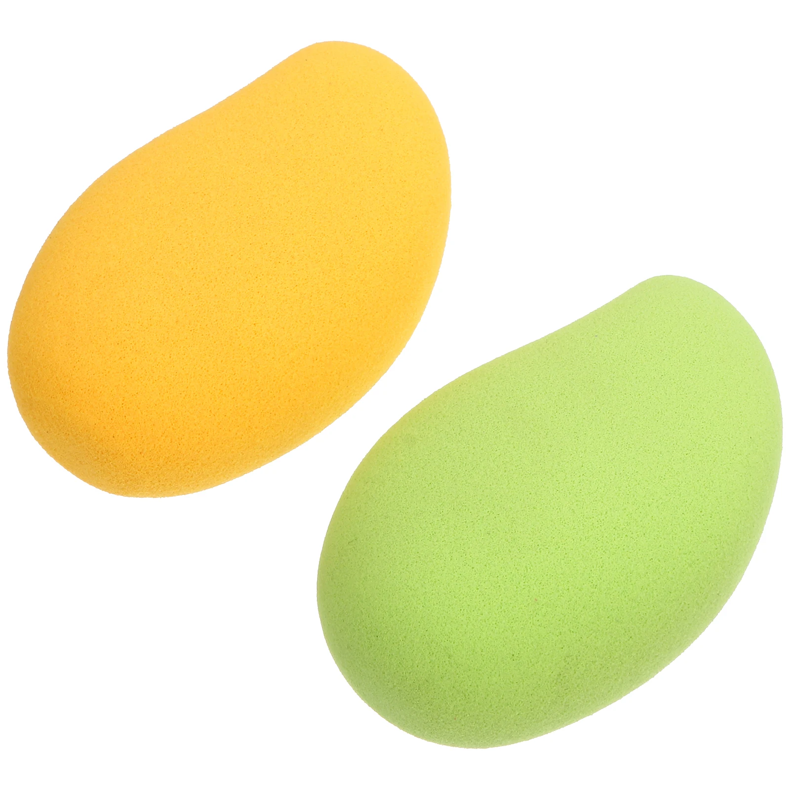 2 pezzi di spugna per trucco a forma di mango, soffio di cipria morbido per miscelazione di crema per il viso, strumento portatile per una finitura naturale liscia
