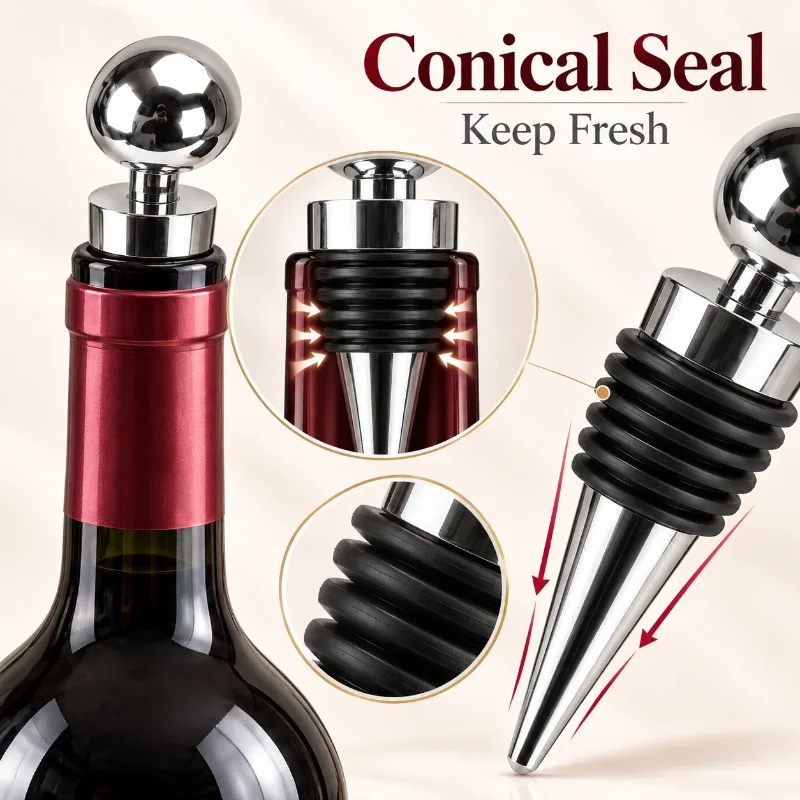 Reusable Plastic Vacuum Sealed Bottle Stopper Twist Cap Plug Wine Champagne Storage Bar Tool Gifts