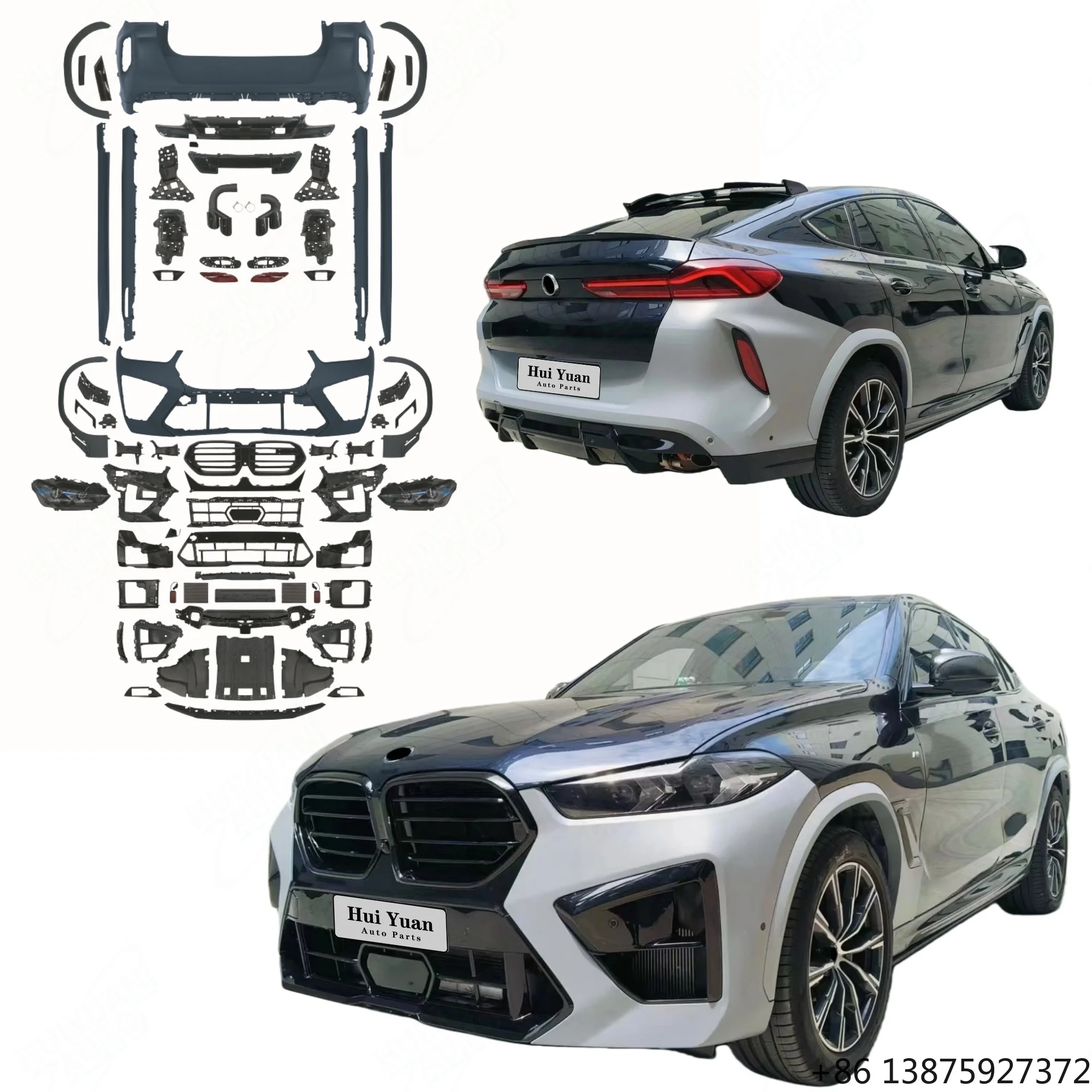 

Оригинальное качество для X6-серии G06 2020-2022: Обновление до бамперов F96 LCI X6M M-Power Competition, боковых порогов и светодиодных фонарей