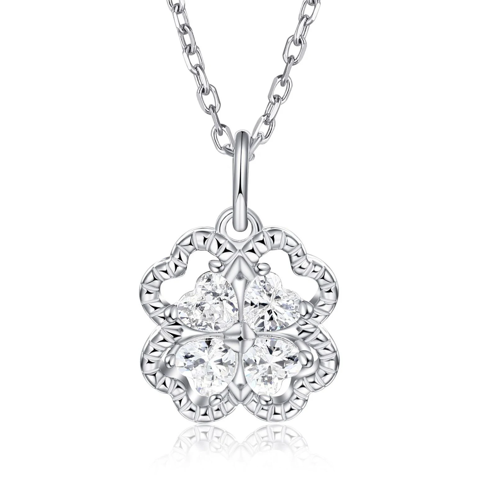 

Ожерелье с блестящим сердцем и цветком муассанита для женщин с сертификатом, 100% пройденный тест на бриллианты, серебряное кольцо S925, ювелирное изделие, подарок