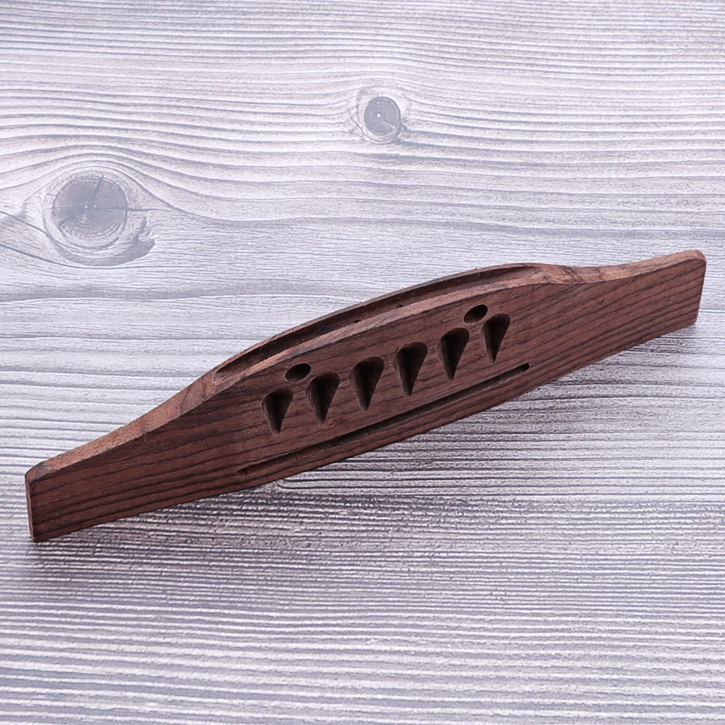 1PC Rosewood Acoustic Guitar Bridge Saddle for 6-String Standard/Nylon Guitars - Replacement Part