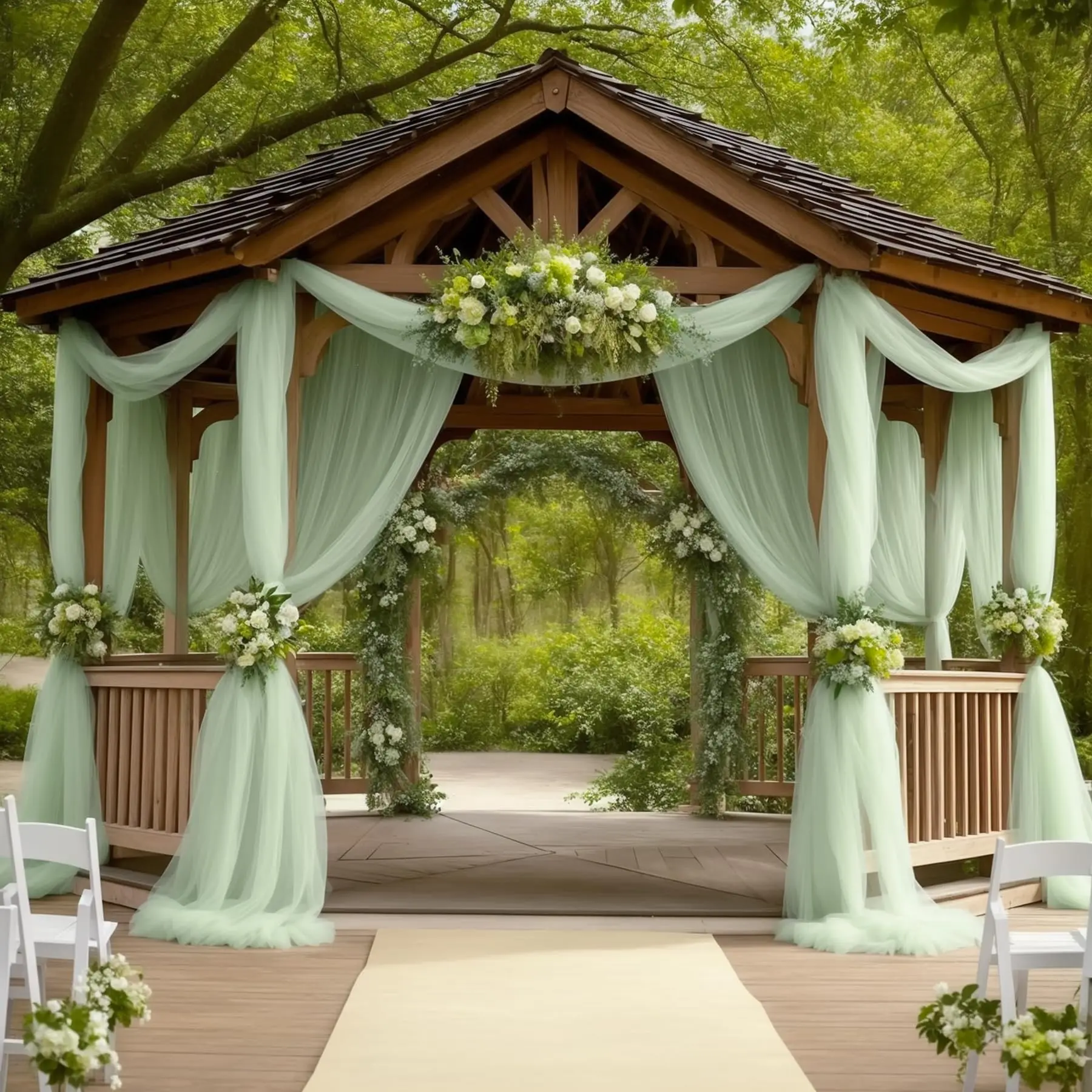 

Wedding Arch Draping Fabric, Sheer Tulle Arbor Canopy Drapery for Wedding Ceremony Reception Party Ceiling Backdrop Decoration