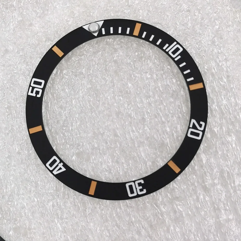 38Mm Imitatie Carbon Keramische Bezel Insert Voor Rlx Sub Watch Face Horloges Vervangen Accessoire Bezel Ring