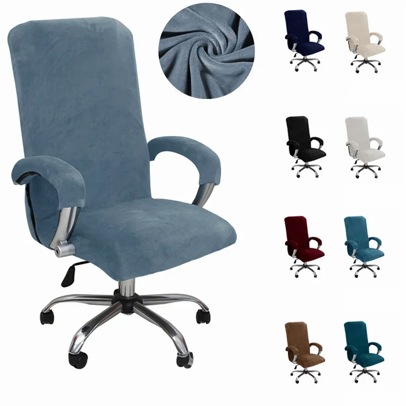 Office Computer Desk Chair Covers Armchair Protector Black Blue White High Quality Housse De Chaise Includ Armrest Gamer Covers