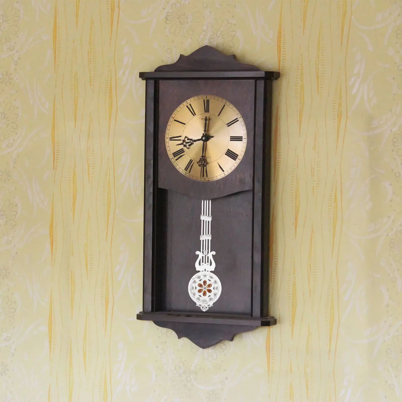 Clock Pendulum Works DIY Repair Parts Replacement Wall Silver Metal for Indoor Mechanism