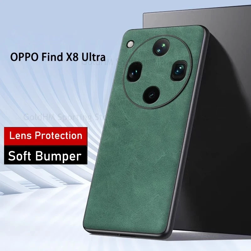 

For Oppo Find X8 X7 Ultra Skin Feel Leather Phone Bumper Case For Find X8S Plus X7 Ultra Slim Protective Phone Cover Find X8 Pro