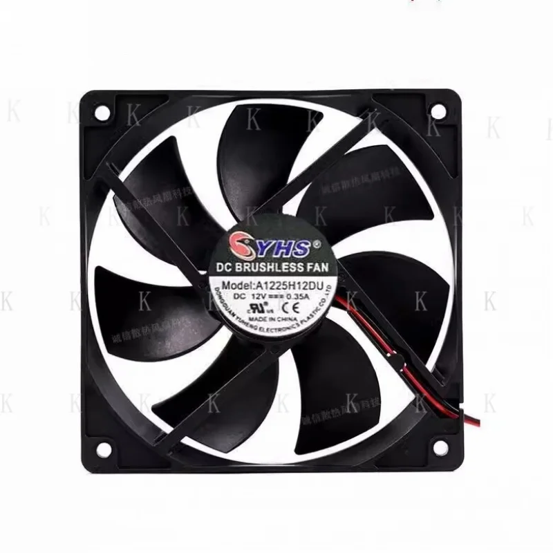 C    1PCS  FOR A1225H12DU 12025 DC12V 0.35A 12CM 2-wire high airflow cooling fan