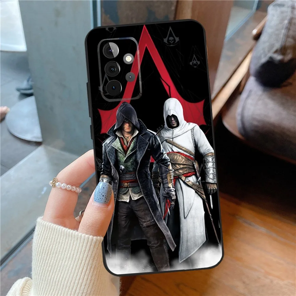 حافظة هاتف A-Assassins Game C-Creed لهاتف SamsungS24,23,22,21,S20,Pro10,S30Plus,S9,20lite Ultra Black Cover