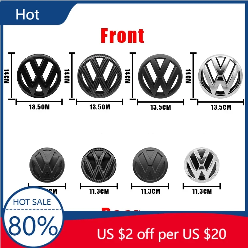 

Valve Stems Caps New Volkswagen VW Hot Aerials For Volkswagen Golf 7.5 MK7.5 Car Styling Front Head Hood Bonnet Emblem Rear