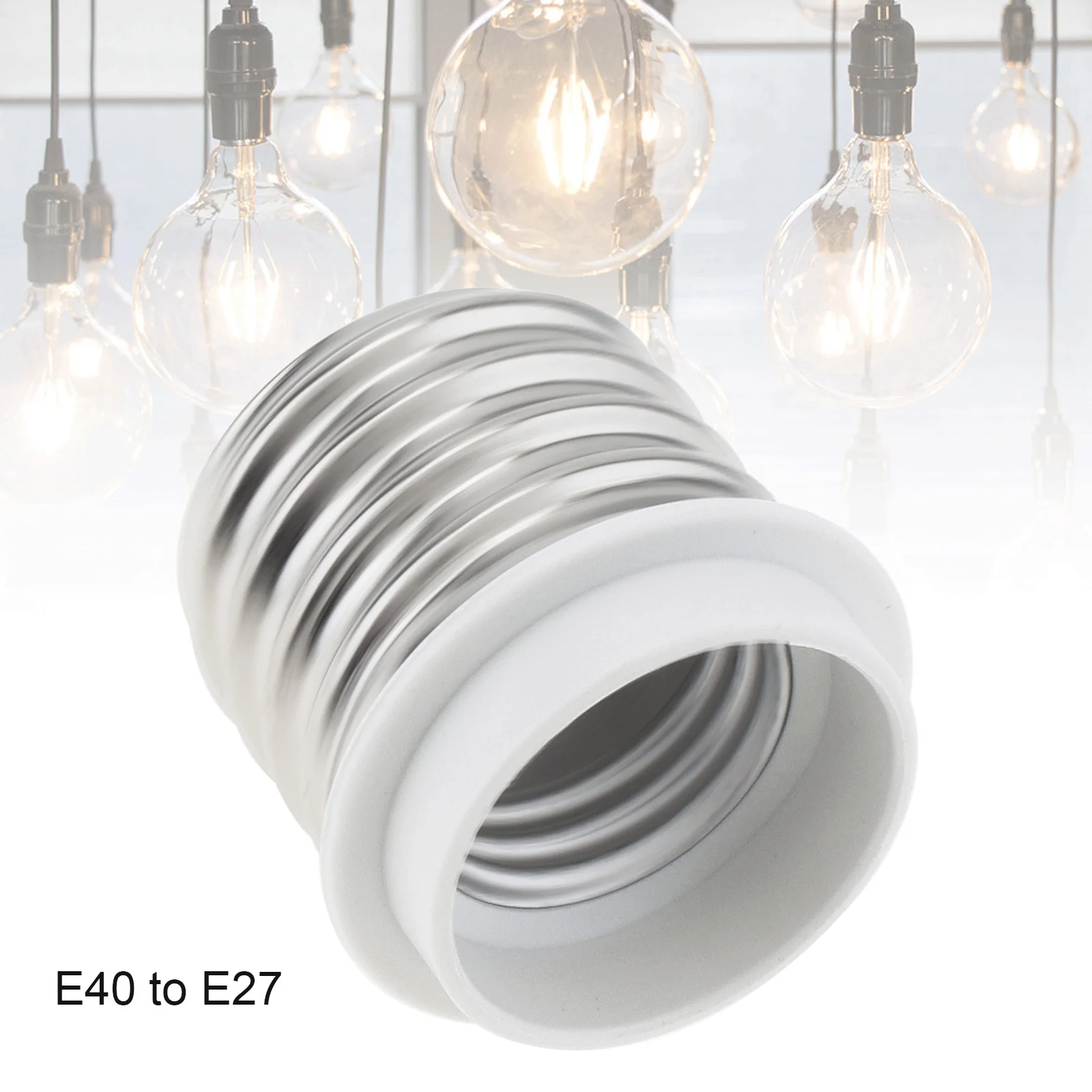 

E40 to E27 Adapter Easy Installation Standard Screw Base Socket Converter Light Bulb Socket Reducer Converter