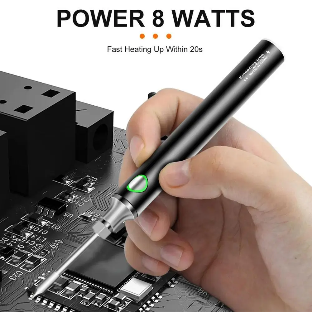 1set 5V Soldering Iron Set Wireless Mini USB Portable 8W Soldering Pen Home Repair Tool Manufacturer Direct Sales