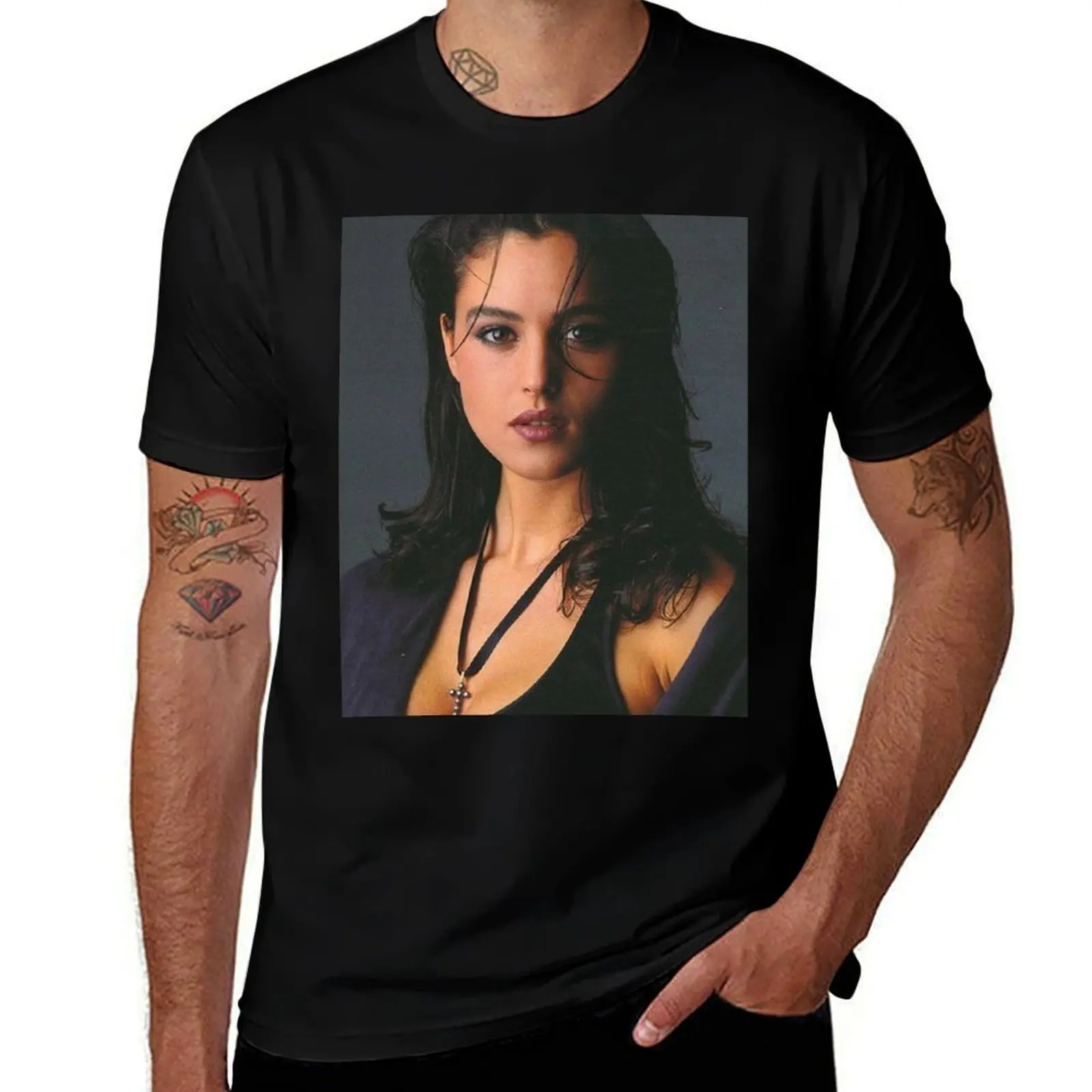 

Monica Bellucci T-Shirt cotton t shirts man 100% t shirt man luxury T-Shirt