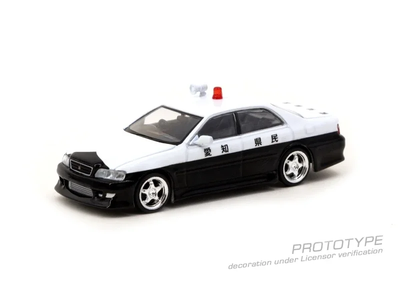 Tarmac Works 1:64 VERTEX Chaser JZX100 Police Diecast Model Car