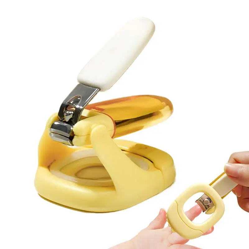 

safe Baby Light Up Nail Clipper With Magnifier Splashproof Nail Trim Baby Fingernail Styling Tools Portable Babies Nail Scissors