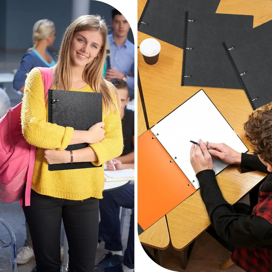 텔레스코핑 3링 바인더 0.75 확장형 유연한 바인더 특허 디자인으로 휴대가 간편하며 160매 수납 가능, 학교 및 사무실용