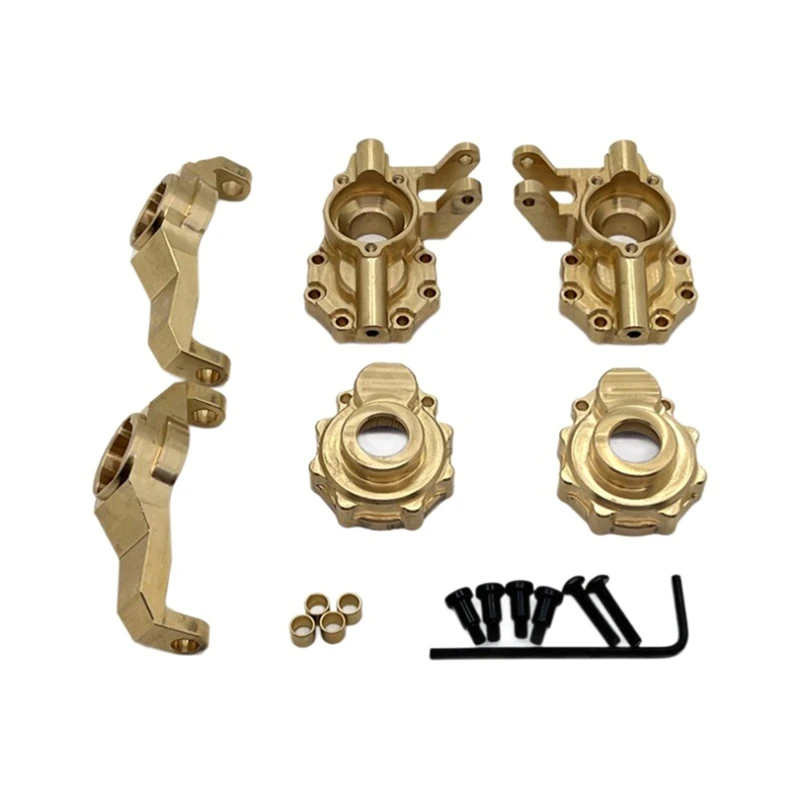 RC Car Upgrade Brass Front Bridge Cup C Seat Kit For TRAXXAS 1/10 TRX4 HUANGBO 1/10 R1001 R1002 R1003 RC Car Upgrade Accessories