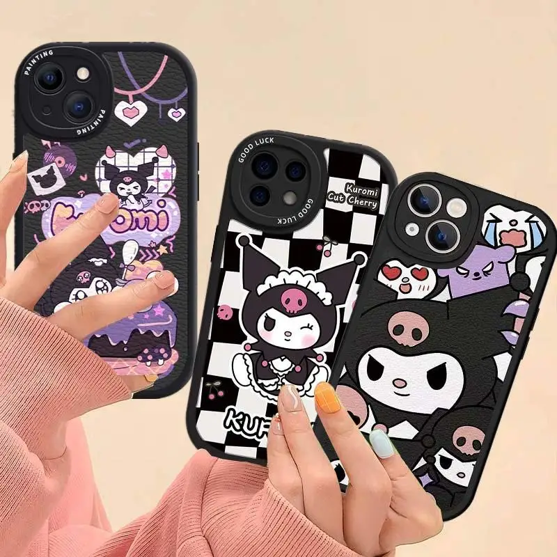 Милый кожаный чехол Kuromi для Xiaomi Redmi Note 13 Pro 5G 12 4G 10 11 8 13 Pro 9S Redmi 13C 12 13 12C 10 10C 9 9A 9C A1 A2 Cover Милый кожаный чехол Kuromi для Xiaomi Redmi Note 13 Pro 5G 12 4G 10 11 8 13 Pro 9S Redmi 13C 12 13 12C 10 10C 9 9A 9C A1 A2 Cover