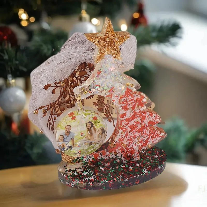 

[YU] DIY Рождественская елка фоторамка инструменты для изготовления кристаллическая смола эпоксидная форма для рукоделия силиконовая ручная работа украшение дома