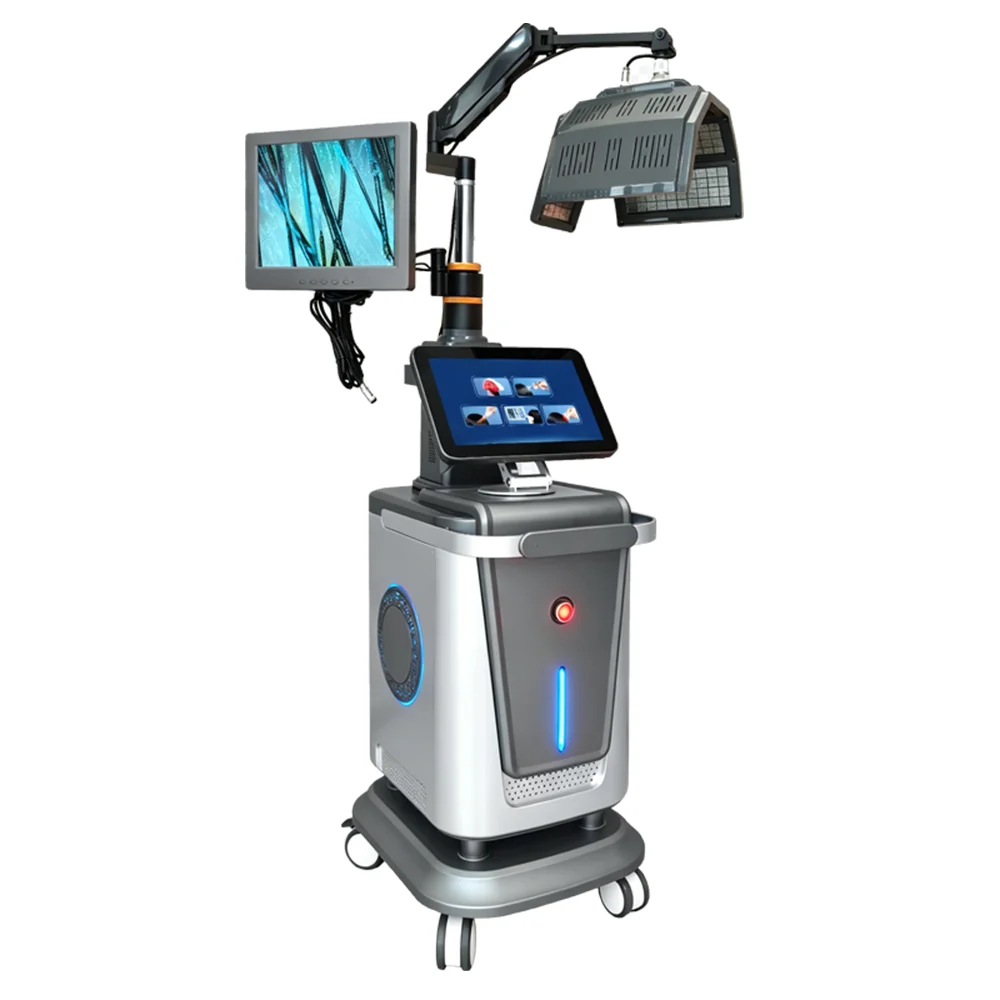 Multifunctional Newest Laser Hair Growth System Scalp Analyzer Hair Regrowth Massage Machine For Alopecia Areata Treatment - view 4