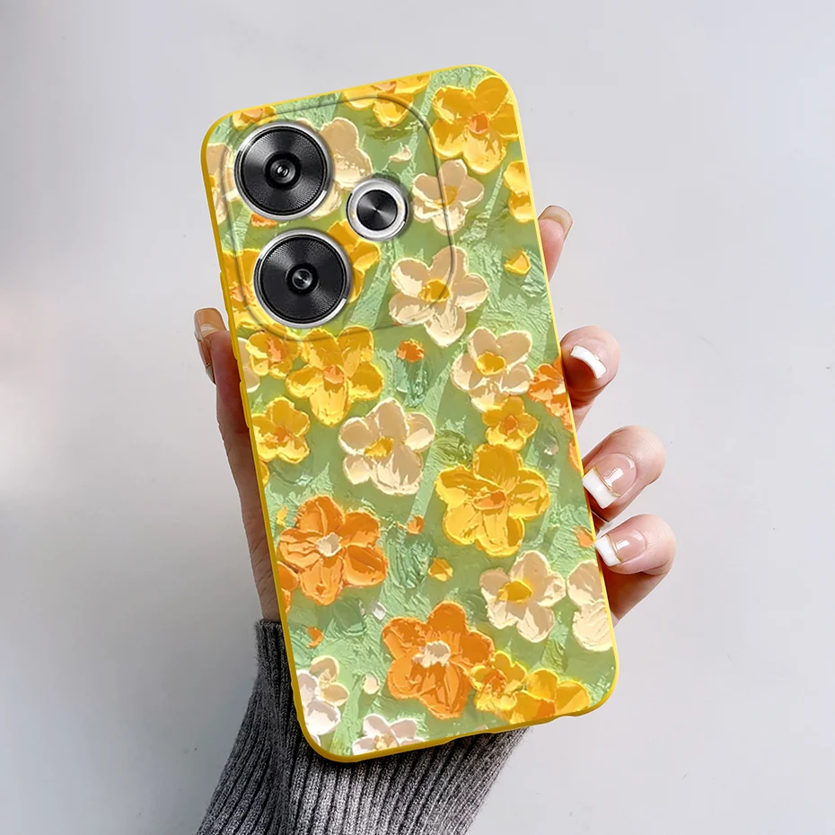 For Poco F6 Case For Xiaomi Poco F6 Pro Cover Fundas Coque Cute Rabbit Panda Liquid Silicone Soft Phone Case Bumper For Poco F6