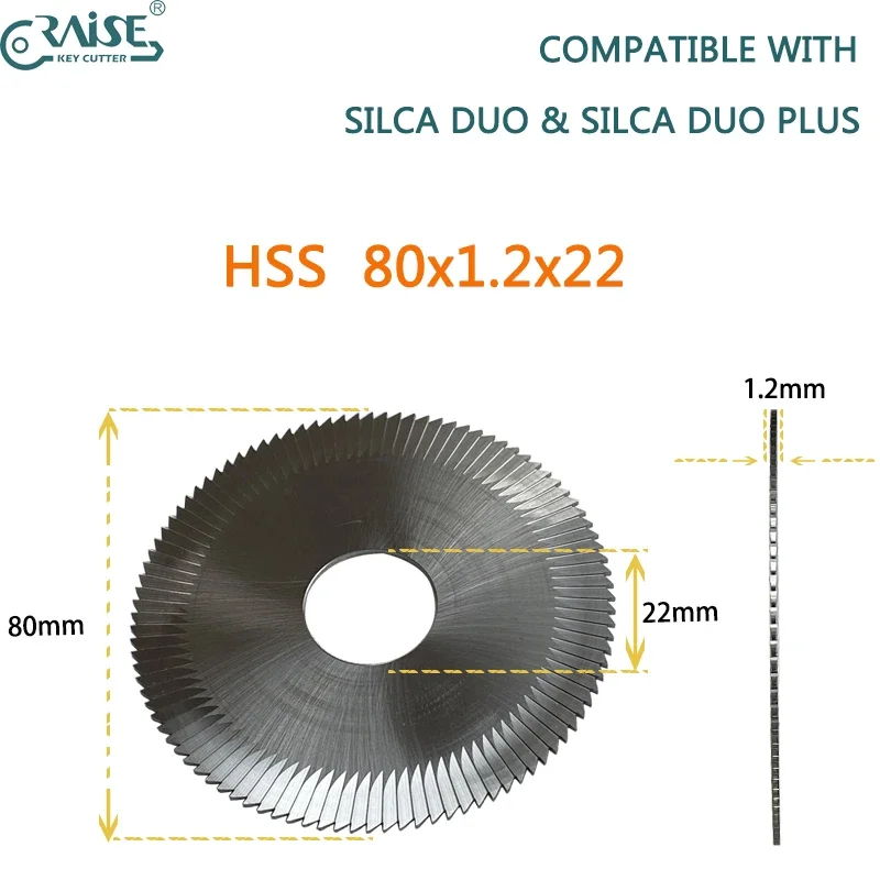 SILCA DUO 80x1.2x22 Milling Cutter Locksmith Tools Replacement