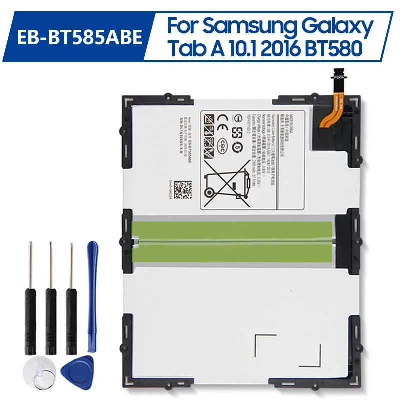 

Replacement Battery EB-BT585ABE EB-BT585ABA For Samsung Tab A 10.1 2016 BT580 SM-T585C Rechargeable Battery 7300mAh