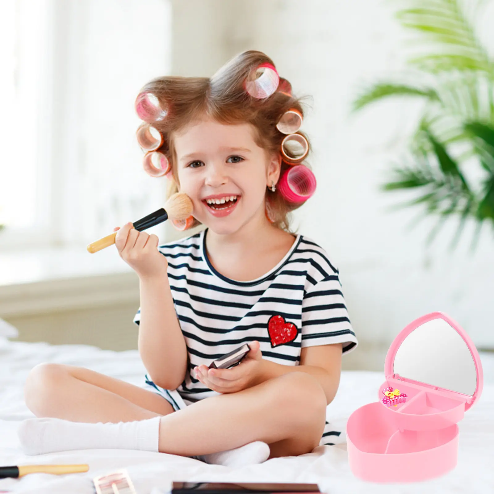 1Pcs Kids Cartoon Jewelry Storage Box Pink Creative Bracelet Organizer Jewelry Case Headdress Holder Sundries Container