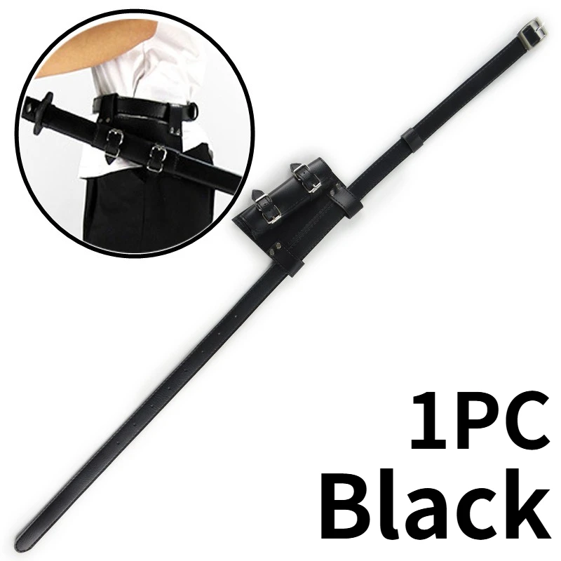 1PC PU Leather Sword Belt With Scabbard, 110cm Waist Strap Role‑Play Accessory For Rapier Medieval Martial Arts Costume Supplies